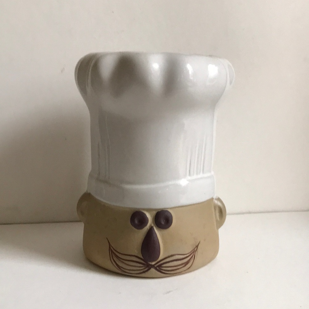 Takahashi San Francisco Le Chef, hand painted ceramic utensil holder.